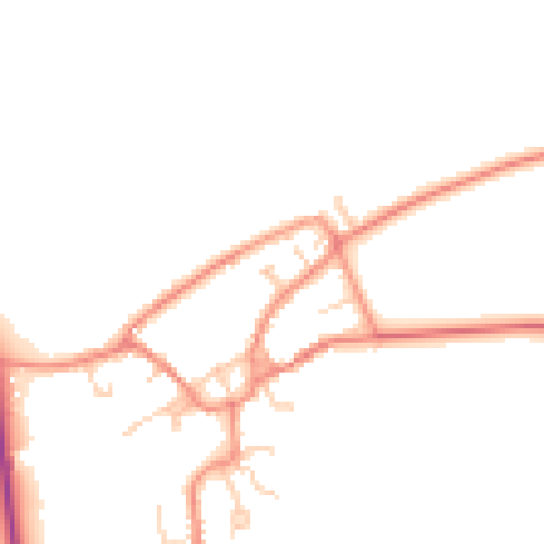 Daytime road noise heatmap for YO43 4TQ