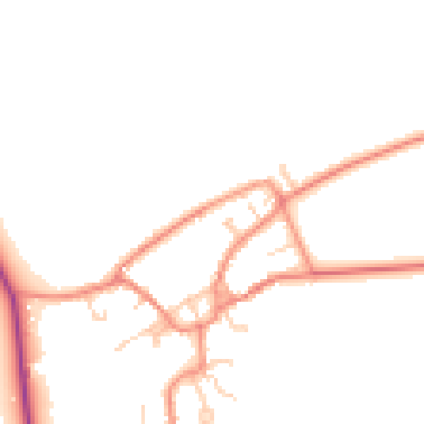 Daytime road noise heatmap for YO43 4TR