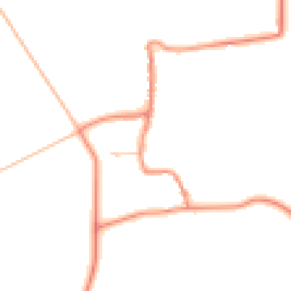 Daytime road noise heatmap for YO43 4UD
