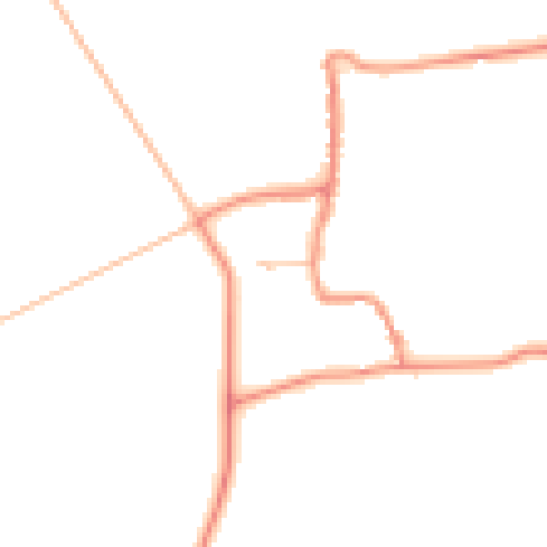 Daytime road noise heatmap for YO43 4UE