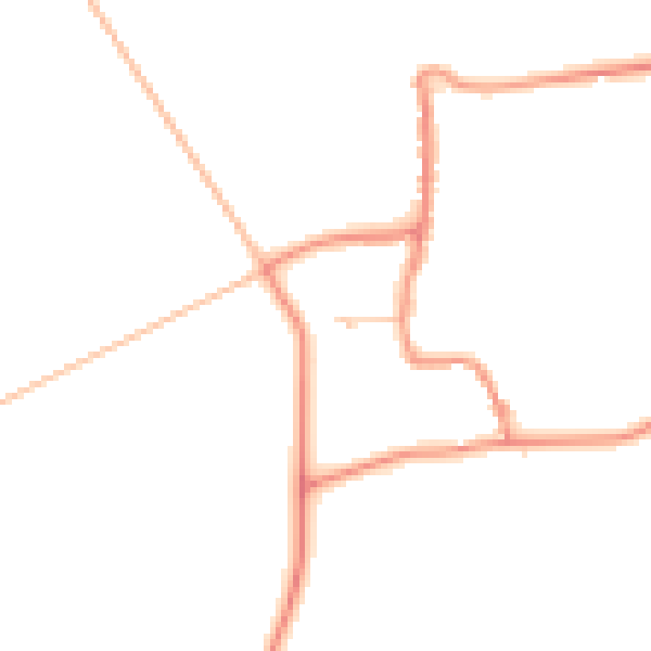 Daytime road noise heatmap for YO43 4UL