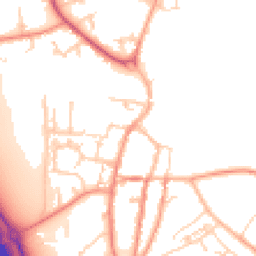 Daytime road noise heatmap for YO51 9AA
