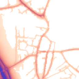 Daytime road noise heatmap for YO51 9AB