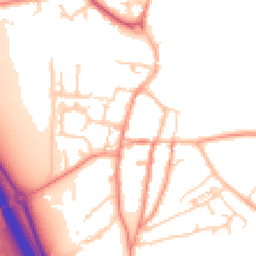 Daytime road noise heatmap for YO51 9AF