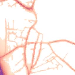 Daytime road noise heatmap for YO51 9AW