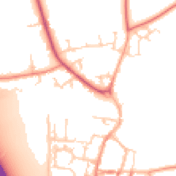 Daytime road noise heatmap for YO51 9BP
