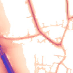 Daytime road noise heatmap for YO51 9BY