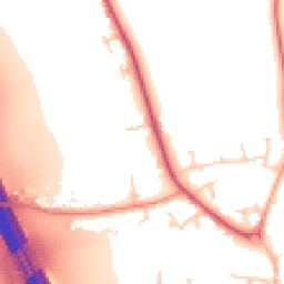 Daytime road noise heatmap for YO51 9DF