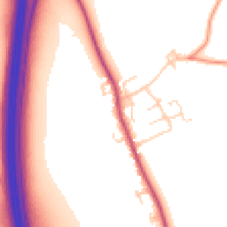 Daytime road noise heatmap for YO51 9DN