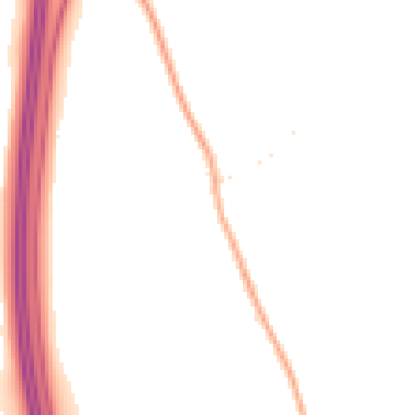 Night-time road noise heatmap for YO51 9DN