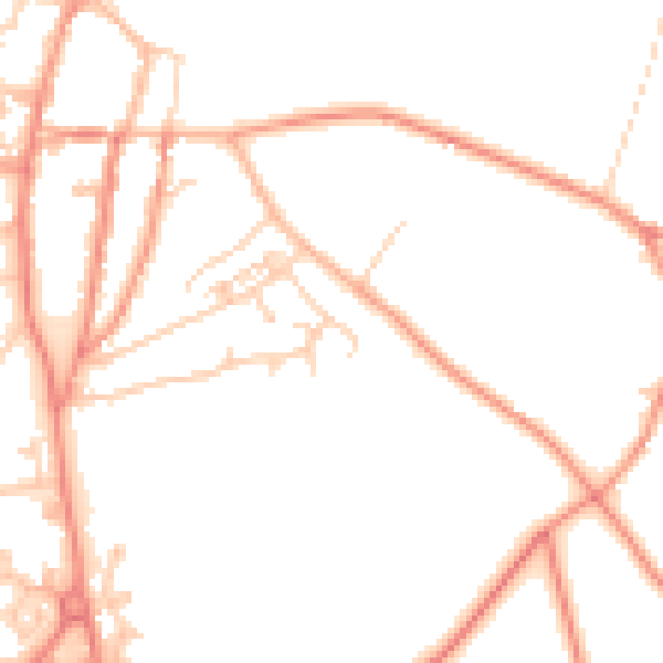 Daytime road noise heatmap for YO51 9EG