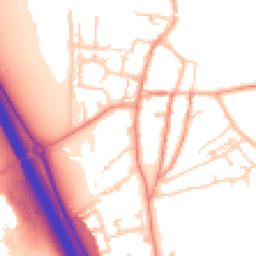 Daytime road noise heatmap for YO51 9FH