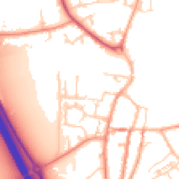 Daytime road noise heatmap for YO51 9FW