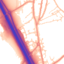 Daytime road noise heatmap for YO51 9GJ