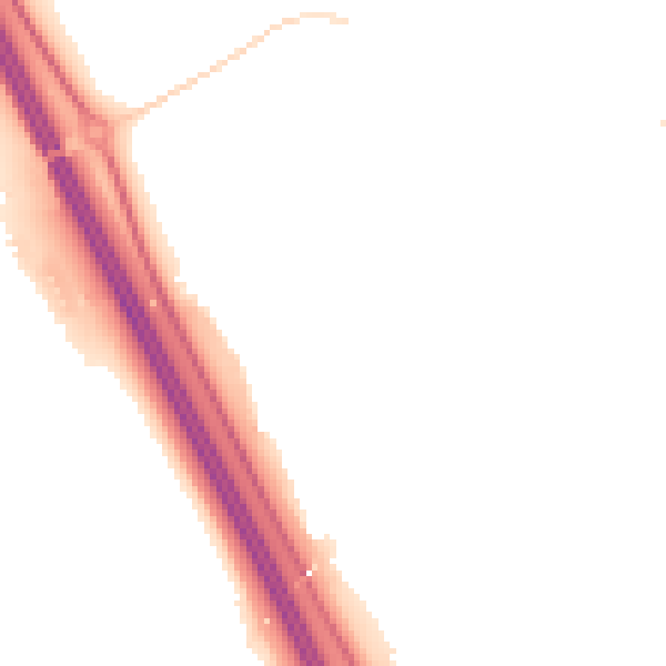 Night-time road noise heatmap for YO51 9GJ
