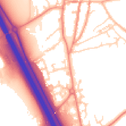 Daytime road noise heatmap for YO51 9GL