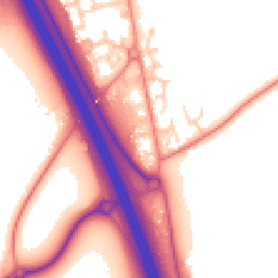 Daytime road noise heatmap for YO51 9HX