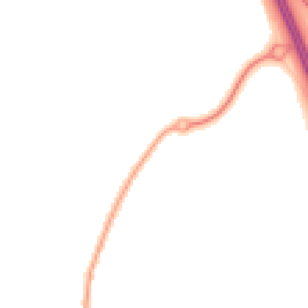 Night-time road noise heatmap for YO51 9JL