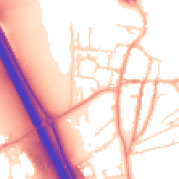 Daytime road noise heatmap for YO51 9LP