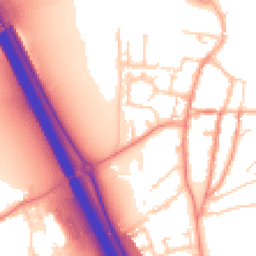 Daytime road noise heatmap for YO51 9LR