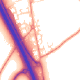 Daytime road noise heatmap for YO51 9PF