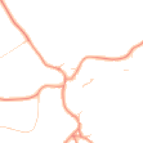 Daytime road noise heatmap for YO51 9PR