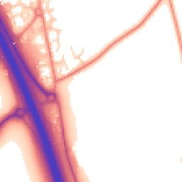 Daytime road noise heatmap for YO51 9SA