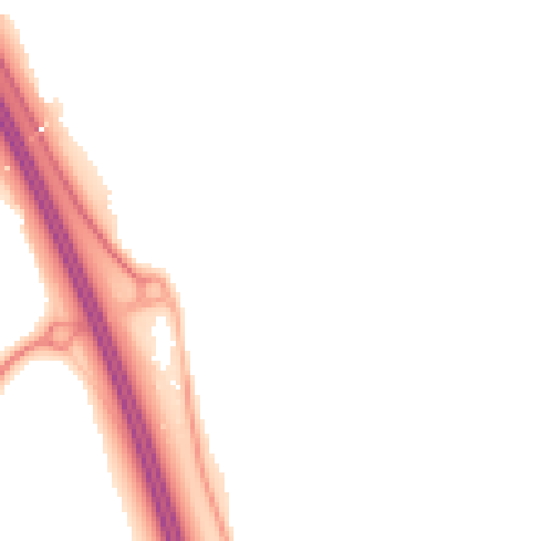 Night-time road noise heatmap for YO51 9SA