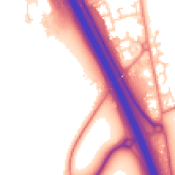 Daytime road noise heatmap for YO51 9SD