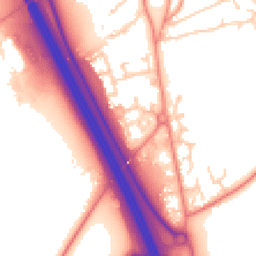 Daytime road noise heatmap for YO51 9US
