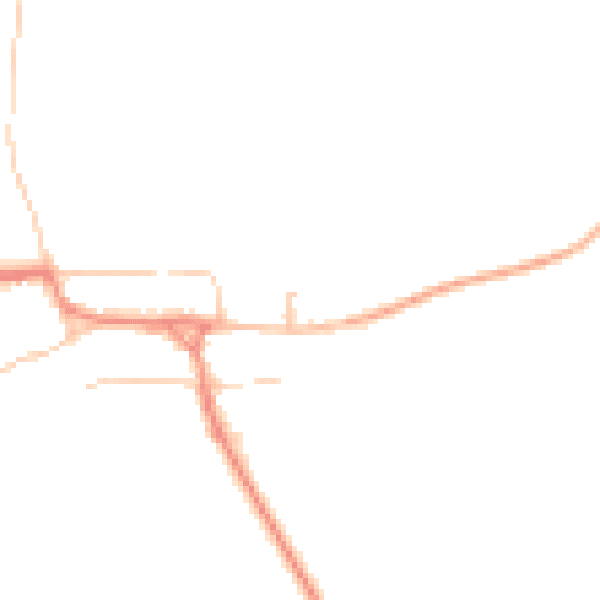 Daytime road noise heatmap for YO60 6PN