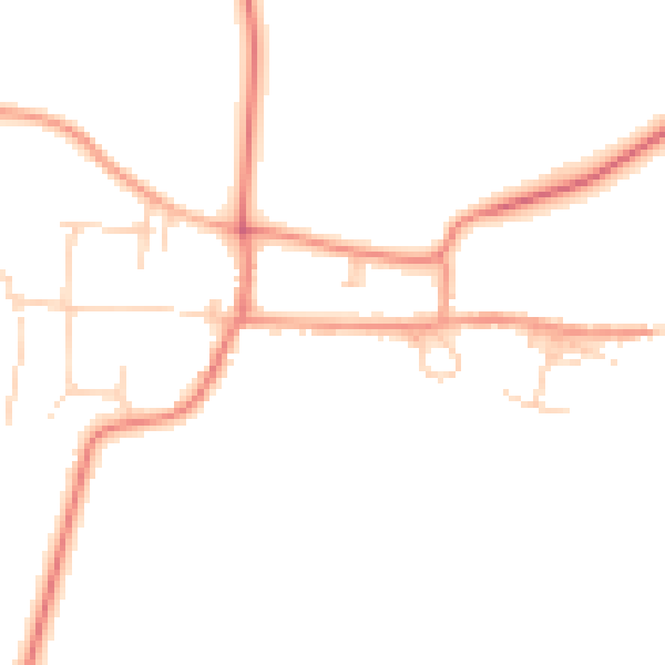 Daytime road noise heatmap for YO60 6ST