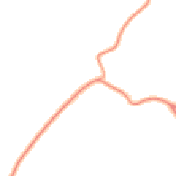 Daytime road noise heatmap for YO60 7NP