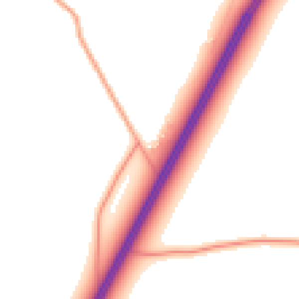 Daytime road noise heatmap for YO60 7QJ