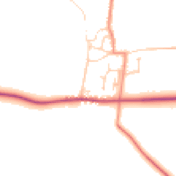 Daytime road noise heatmap for YO62 4BN