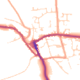 Daytime road noise heatmap for YO62 5BR