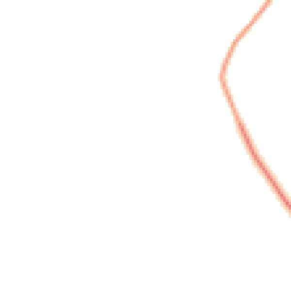 Night-time road noise heatmap for YO62 5LT