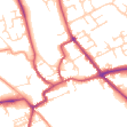Daytime road noise heatmap for YO7 1AB