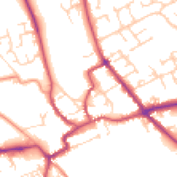 Daytime road noise heatmap for YO7 1AD