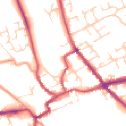 Daytime road noise heatmap for YO7 1AF