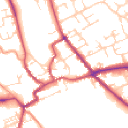 Daytime road noise heatmap for YO7 1AJ