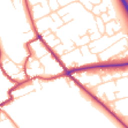 Daytime road noise heatmap for YO7 1AP