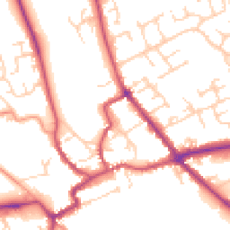 Daytime road noise heatmap for YO7 1AQ