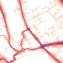 Daytime road noise heatmap for YO7 1AU