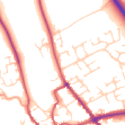 Daytime road noise heatmap for YO7 1AZ