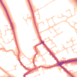 Daytime road noise heatmap for YO7 1BB