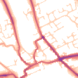 Daytime road noise heatmap for YO7 1BD