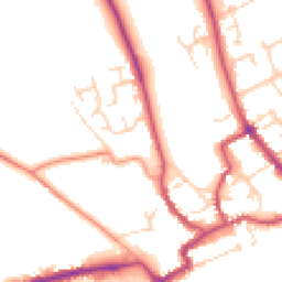 Daytime road noise heatmap for YO7 1BE