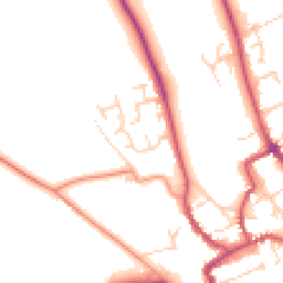 Daytime road noise heatmap for YO7 1BL