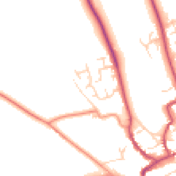 Daytime road noise heatmap for YO7 1BN